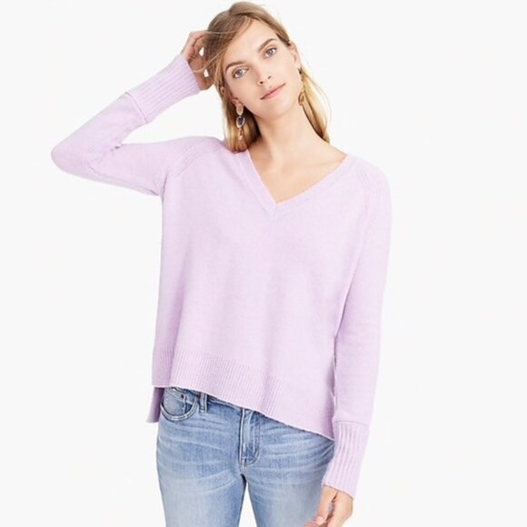 J. Crew Light Purple V-Neck Sweater - Picture 1 of 9